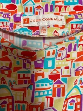 Jude Connolly Short Sleeve Printed Shift Dress in Multicolor medium